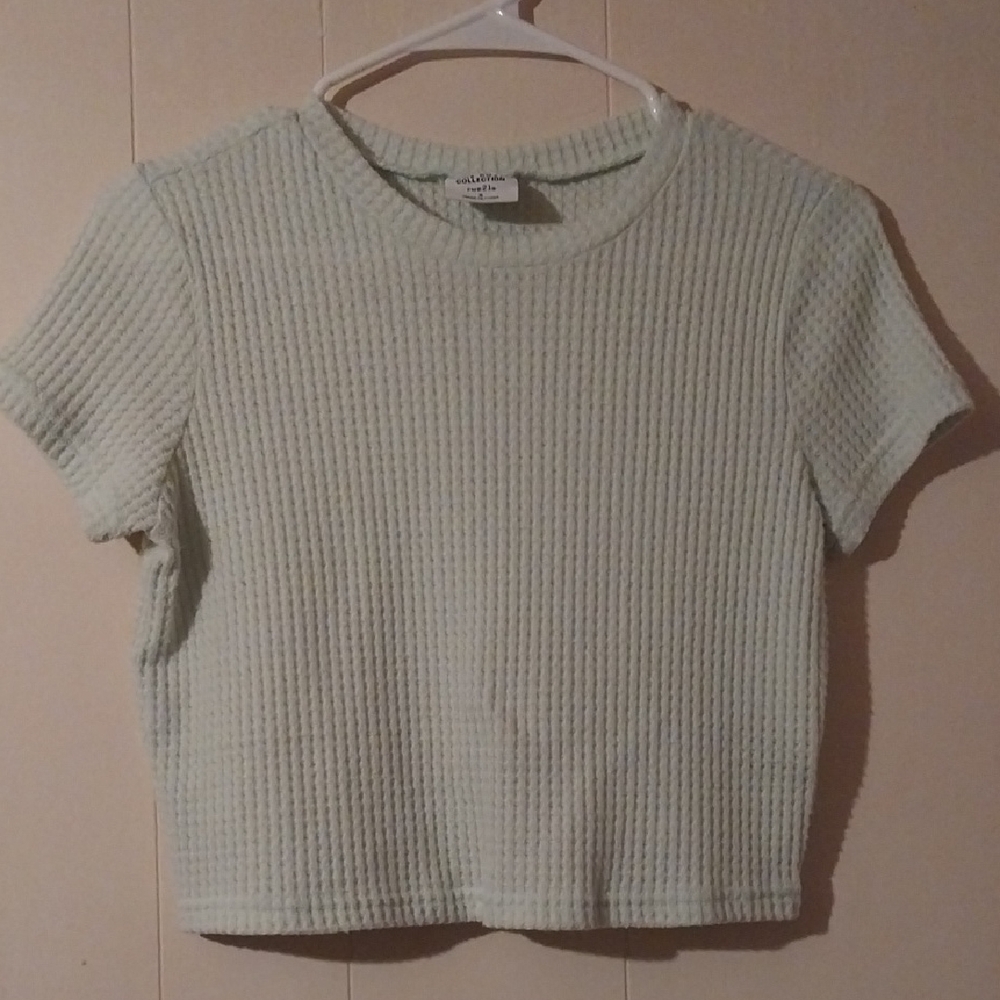Rue 21 Mint Green Ribbed Short Sleeve Top
